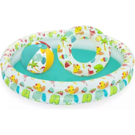 Детский надувной бассейн BESTWAY 122х20см с мячом и кругом