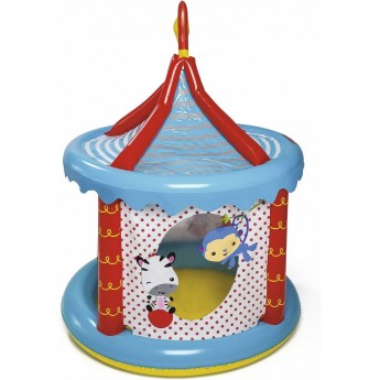 Игровой центр BESTWAY 93505 ЦИРК 104х137см с куполом и мячами (25шт), надувное дно, от 2 лет